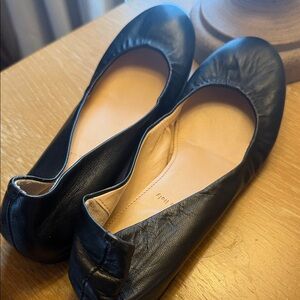 J. Crew Black Leather Flats size 5